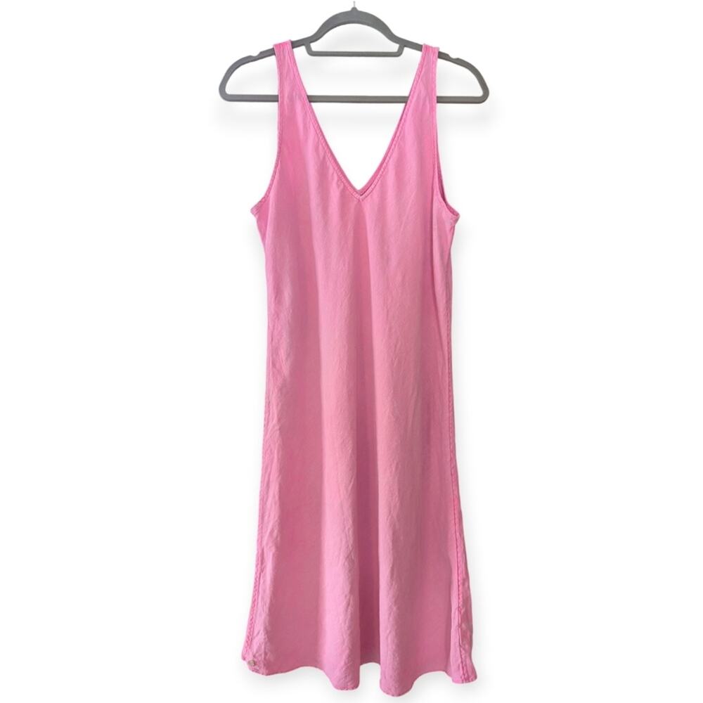 Lilly Pulitzer Florin sleeveless linen midi dress Pink Isle Resort Wear Tropical